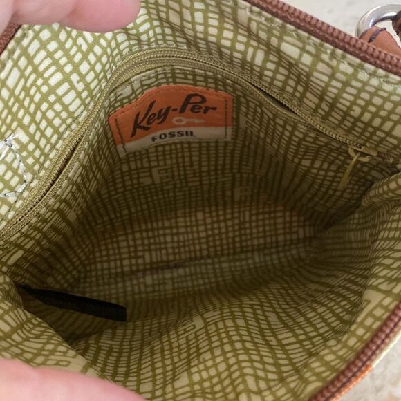 Fossil Key Per Floral Coated Canvas & Leather Cross Body Bag - Picture 11 of 15